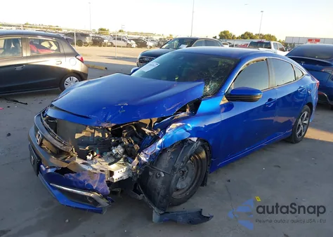 2020 Honda Civic Lx из США, поврежденный, VIN 2HGFC2F66LH593602